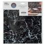 Voir la diapositive 2 : Stick'n Look Lot de 2 Stickers Effet Marbre  Plaque  30x30cm Noir