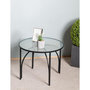 Voir la diapositive 6 : Paris Prix Table d'Appoint Ronde Design  Ondulé  50cm Noir