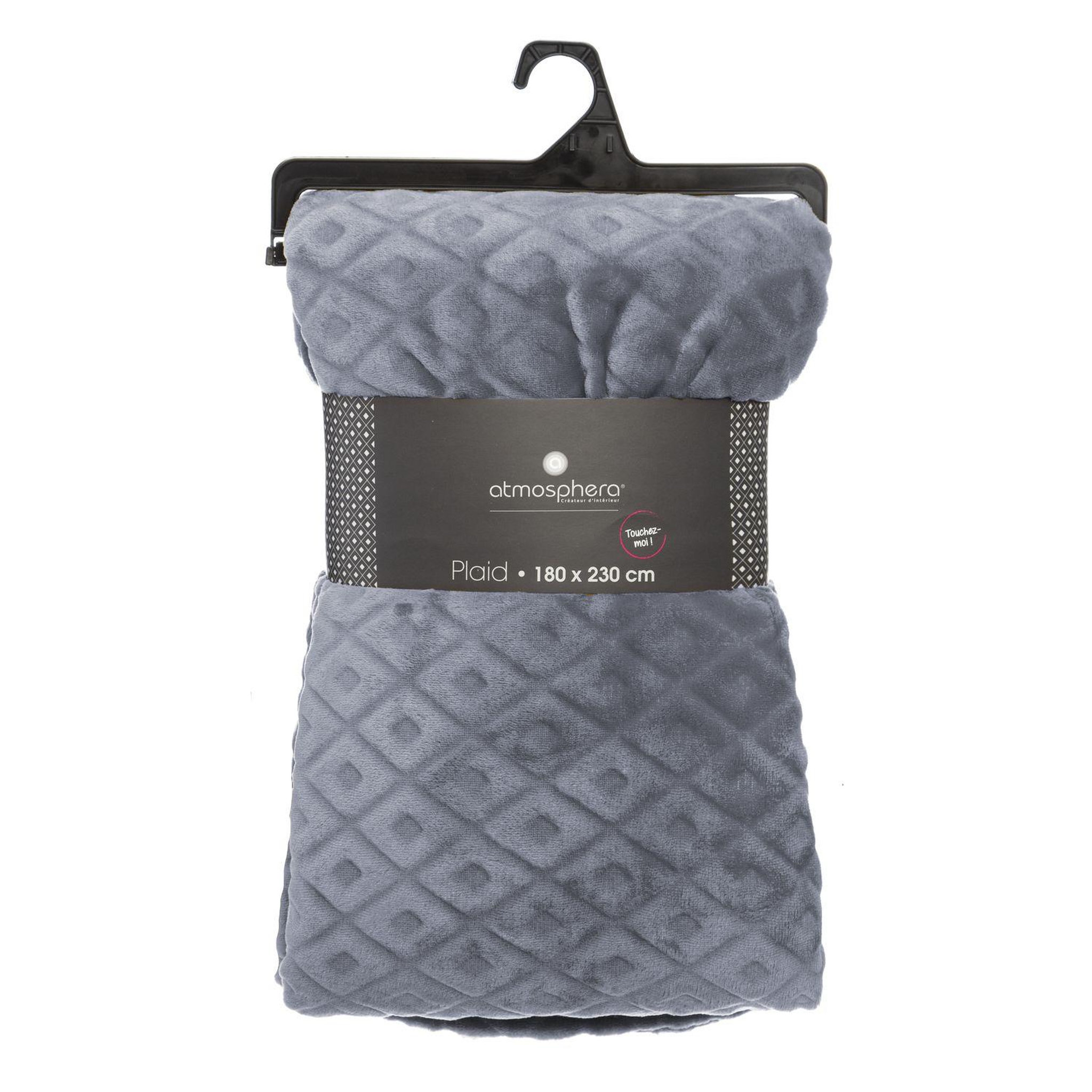 Voir la diapositive 2 : ATMOSPHERA Plaid en Flanelle détails losanges en 3D