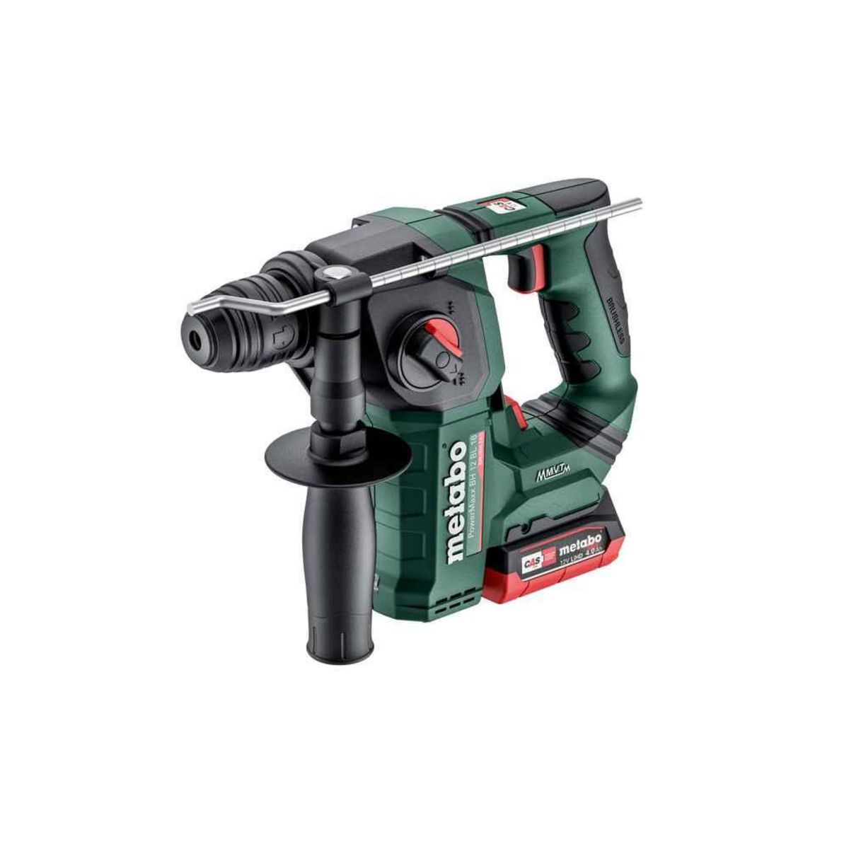 METABO SAS Marteau perforateur 12 V Powermaxx BH 12 BL 16 - 2 x 4,0 Ah LiHD, ASC 55, coffret Metabox