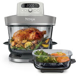 NINJA Friteuse sans huile CRISPi PRO 7-en1, 2 récipients en verre de 5.7 et 2.3L,  AS101EULG beige