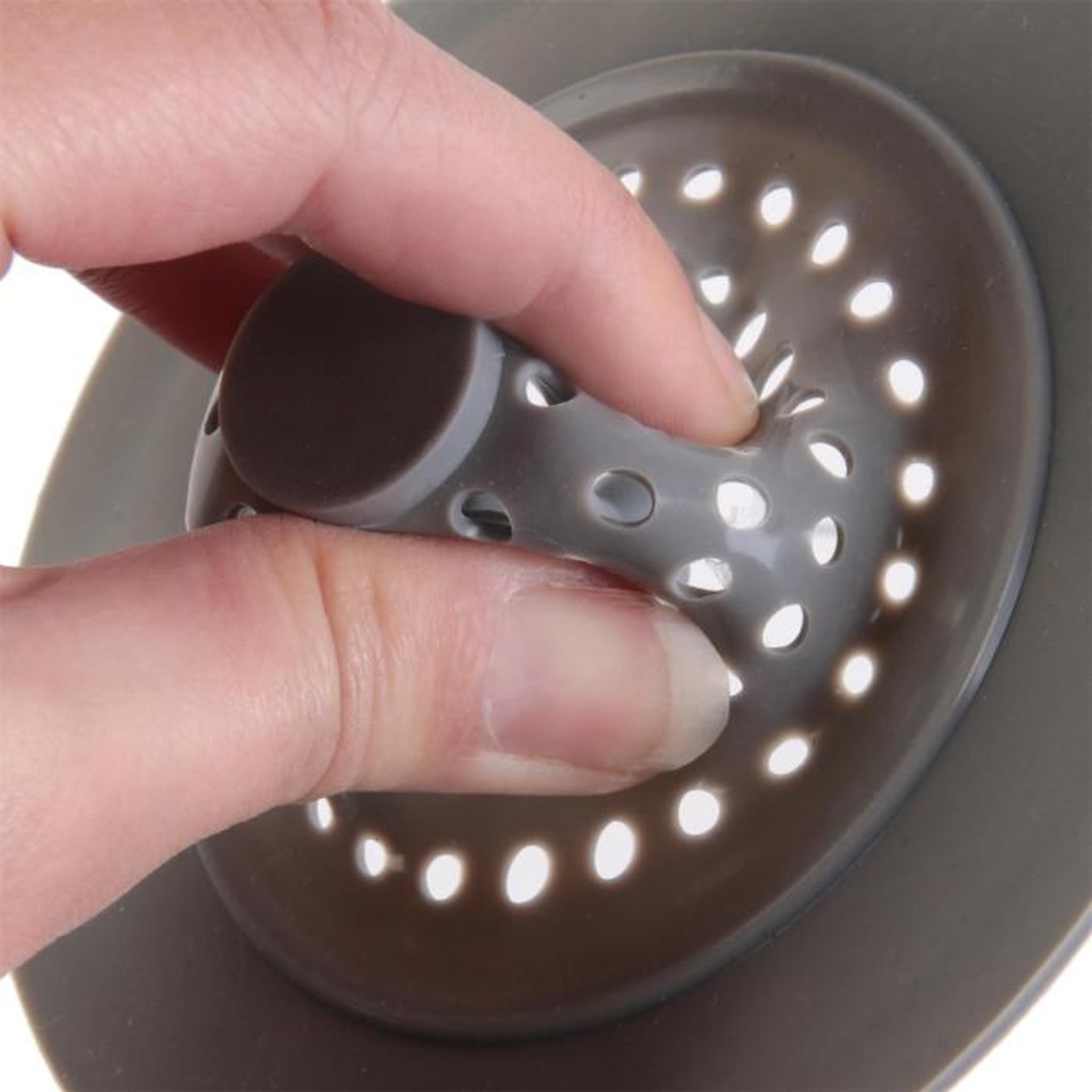 Voir la diapositive 4 : Paris Prix Filtre d'Evier Silicone & Inox  Flexible  6cm Gris