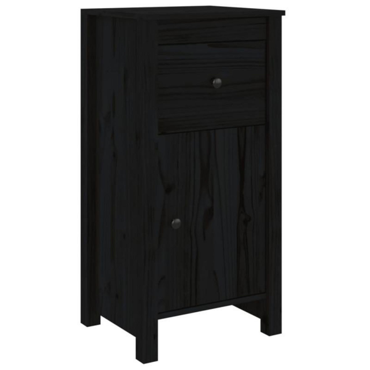 VIDAXL Buffet Noir 40x35x80 cm Bois massif de pin