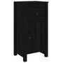 Voir la diapositive 2 : VIDAXL Buffet Noir 40x35x80 cm Bois massif de pin