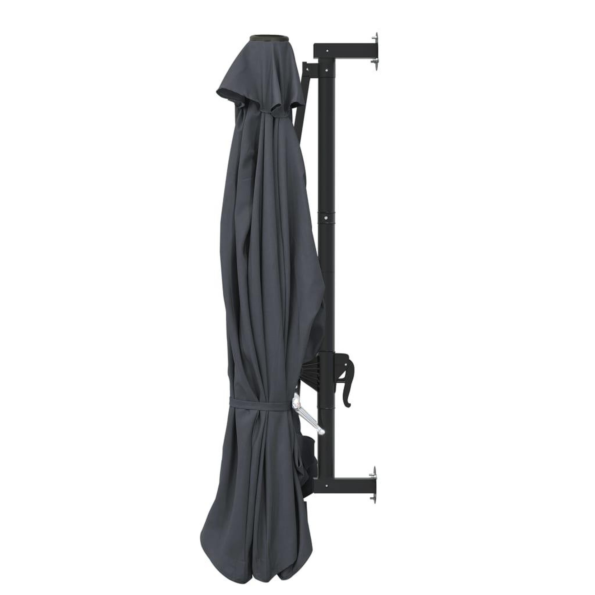 Voir la diapositive 5 : VIDAXL Parasol mural avec mat metallique 300 cm Anthracite