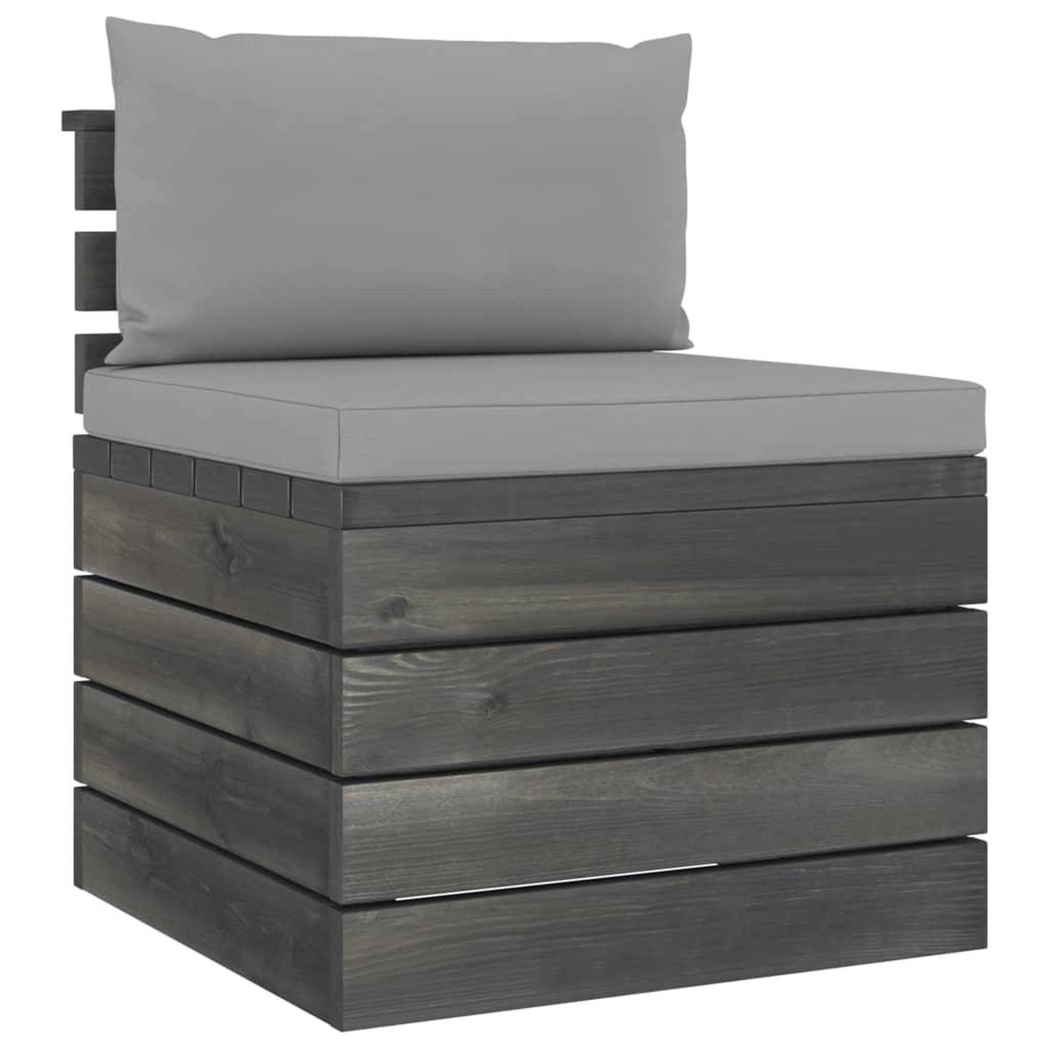 Voir la diapositive 4 : VIDAXL Salon palette de jardin 6 pcs avec coussins Bois de pin massif