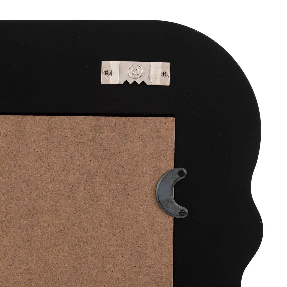 ATMOSPHERA Miroir en bois VAGUES - 40 x 55 cm - Noir