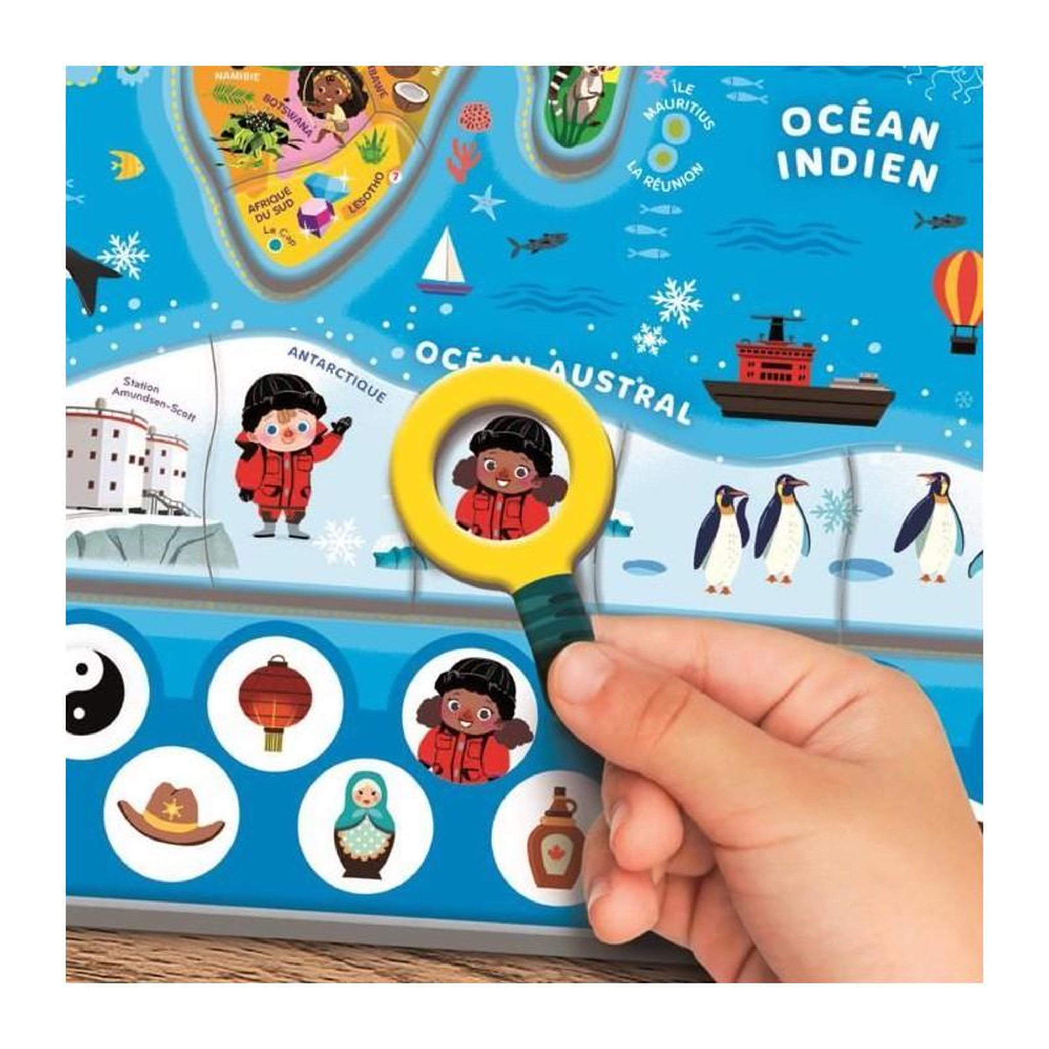 Voir la diapositive 6 : CLEMENTONI Puzzle magnétique carte du monde – Éducatif enfant – Apprentissage géographie – Dès 5 ans – Clementoni
