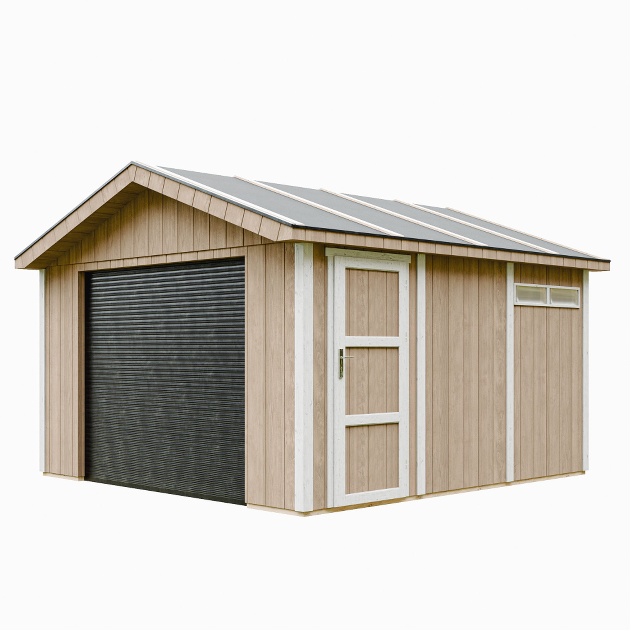 Voir la diapositive 1 : TIMBELA Garage qualité premium 13 m² construction en panneaux lp smartside - abri de jardin m990b