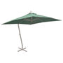 Voir la diapositive 2 : VIDAXL Parasol suspendu avec poteau en aluminium 300x300 cm vert