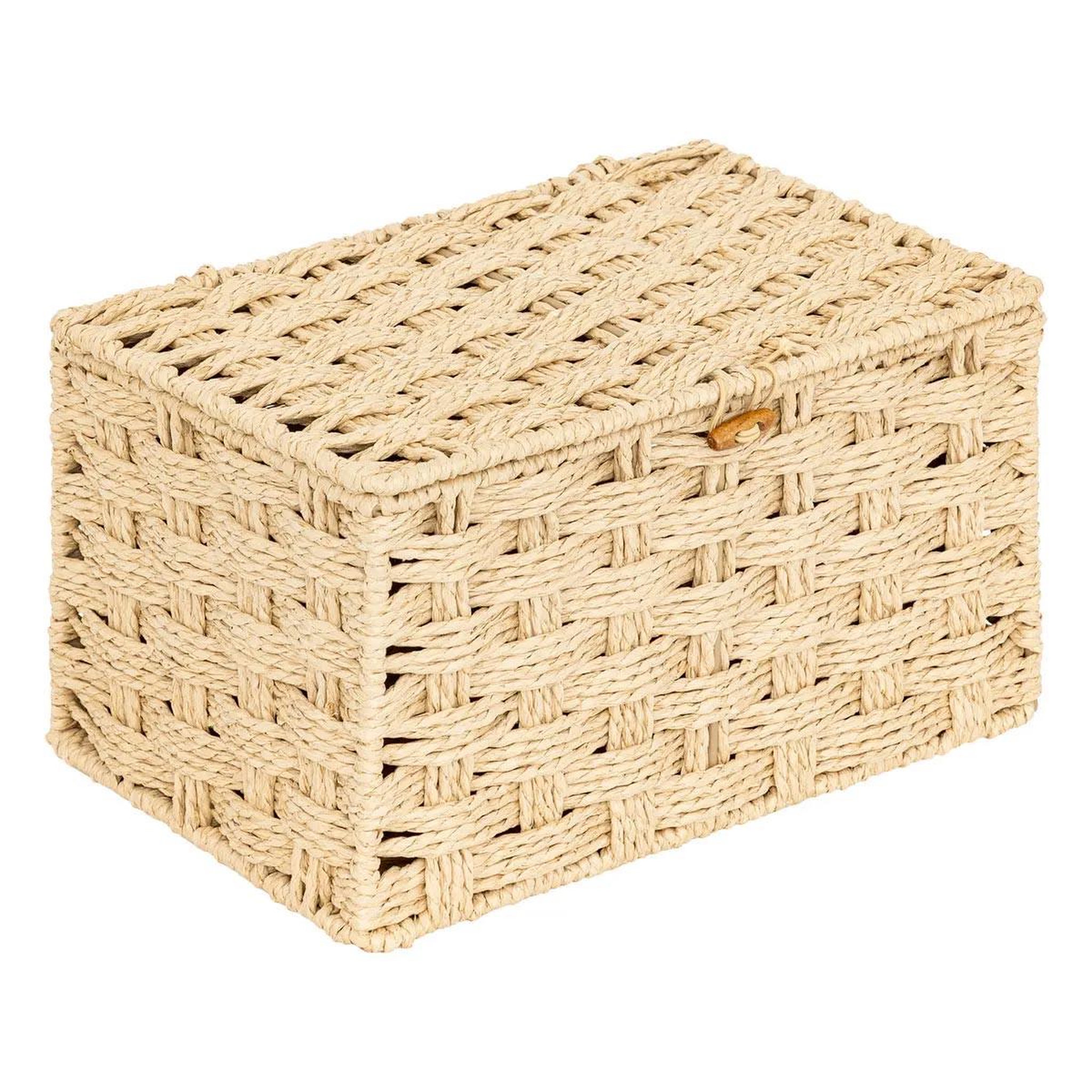 Voir la diapositive 3 : ATMOSPHERA Lot de 3 boîtes déco  elio  27cm naturel