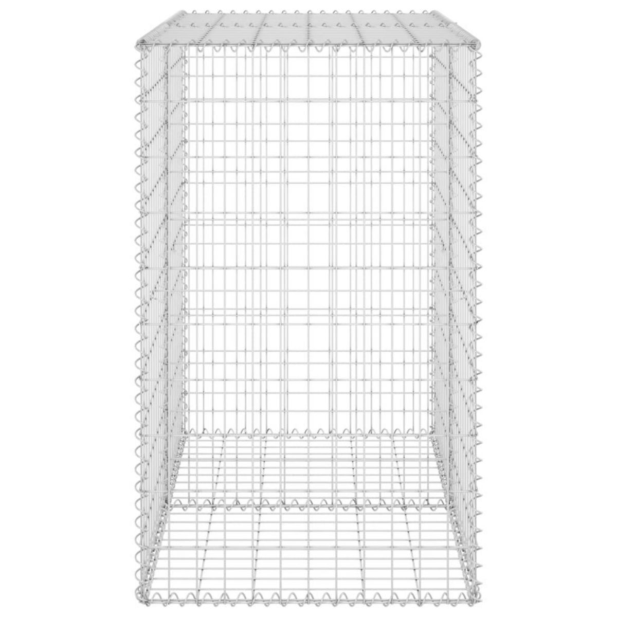 VIDAXL Mur en gabion avec couvercles Acier galvanise 100x60x100 cm