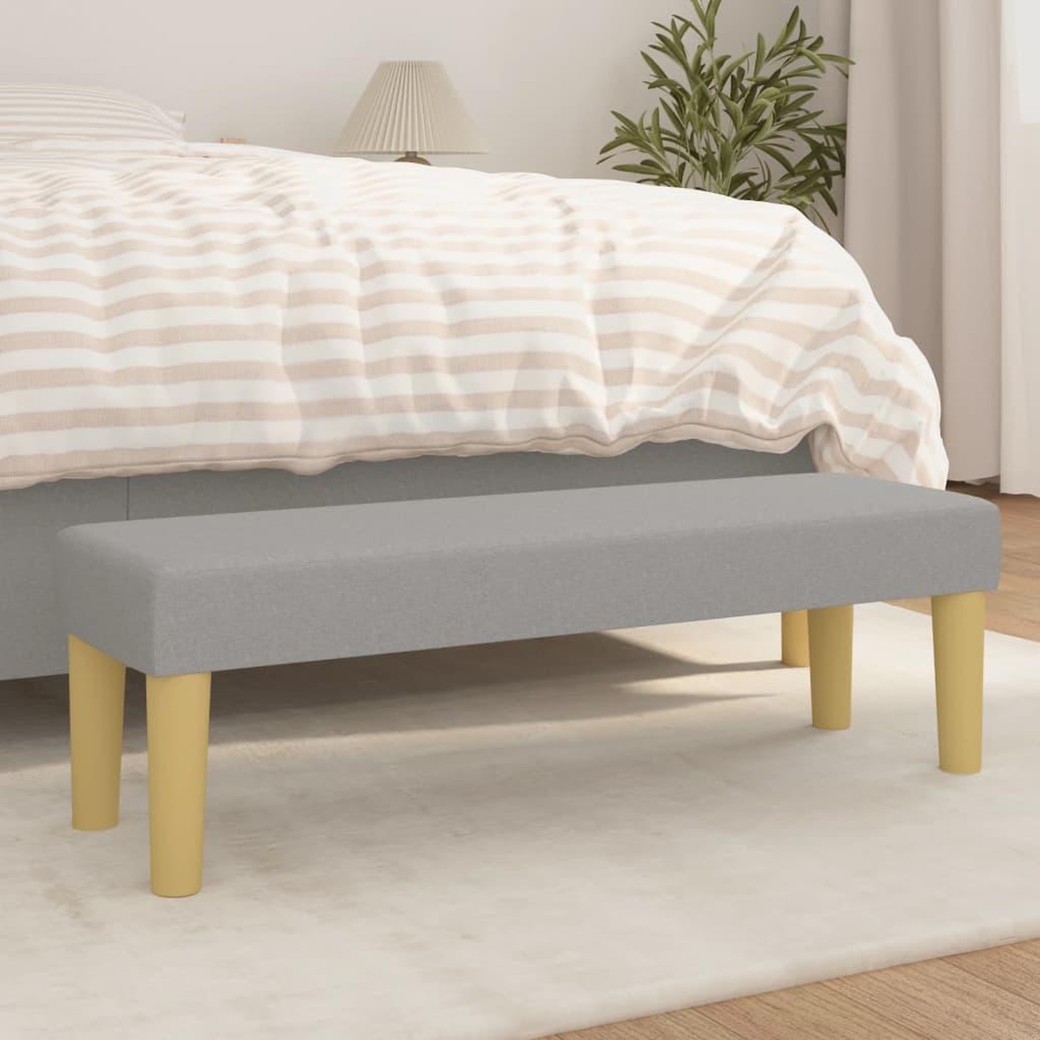 VIDAXL Banc Gris clair 100x30x30 cm Tissu