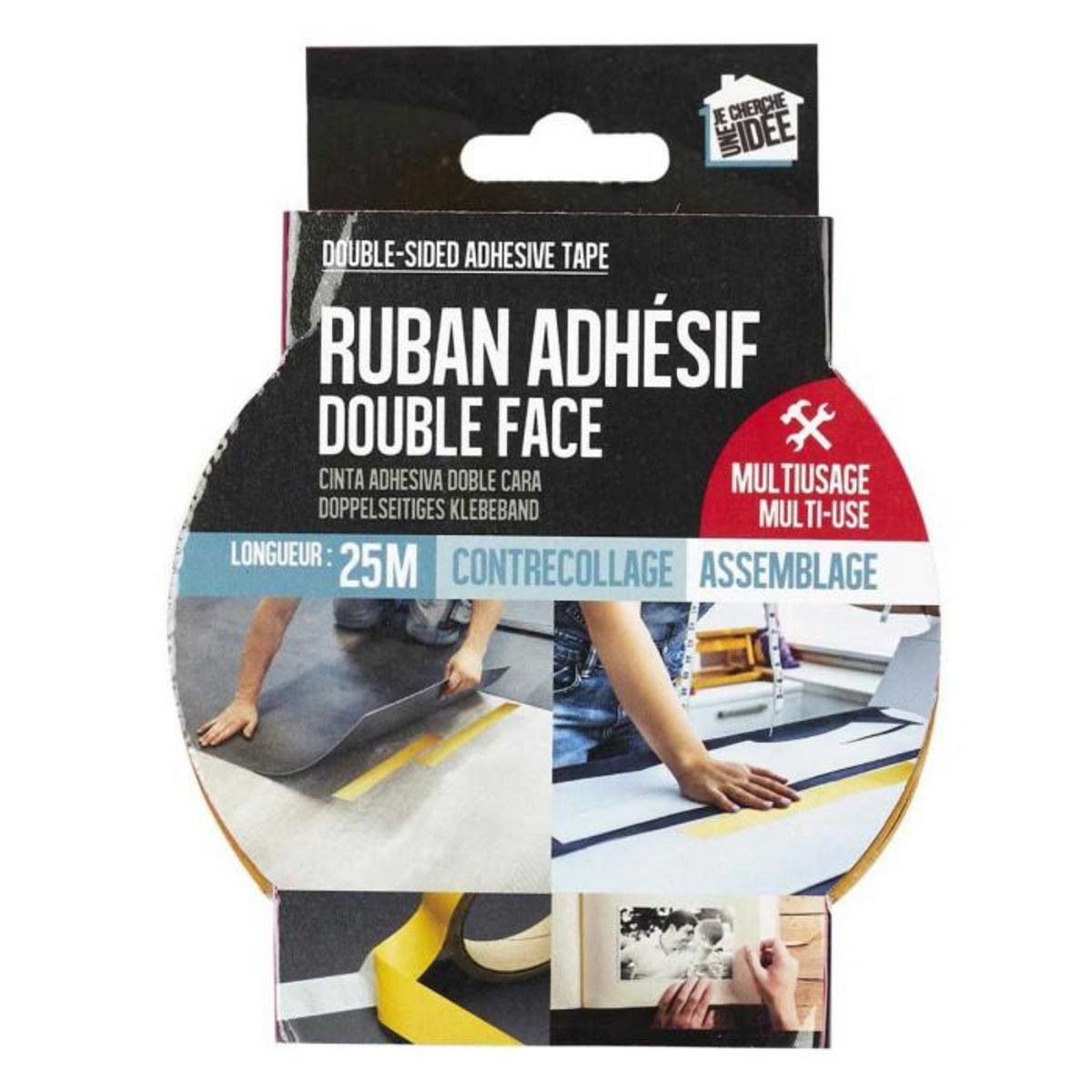 Paris Prix Ruban Adhésif  Double Face  25m Jaune