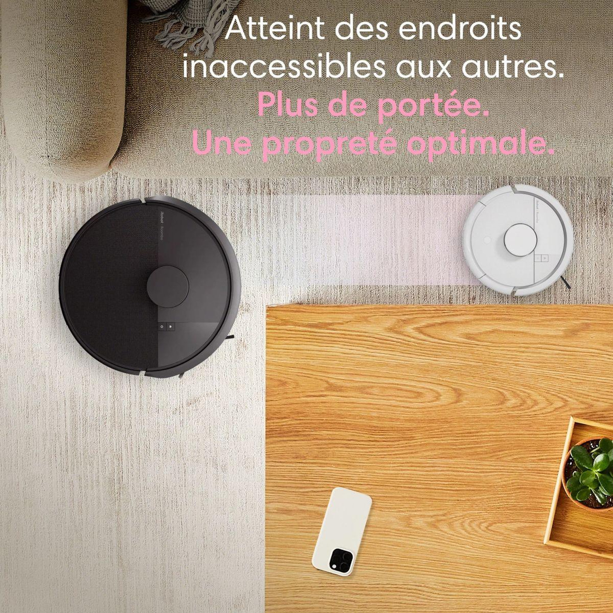 Voir la diapositive 3 : IROBOT Robot aspirateur laveur roomba mini blanc f155240