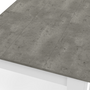 Voir la diapositive 5 : ID MARKET Table à manger rectangle ROZY 6 personnes blanc plateau effet béton 110 cm
