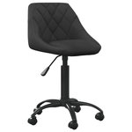 VIDAXL Chaise de bureau Noir Velours