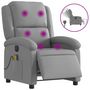 Voir la diapositive 2 : VIDAXL Fauteuil de massage inclinable electrique gris clair tissu