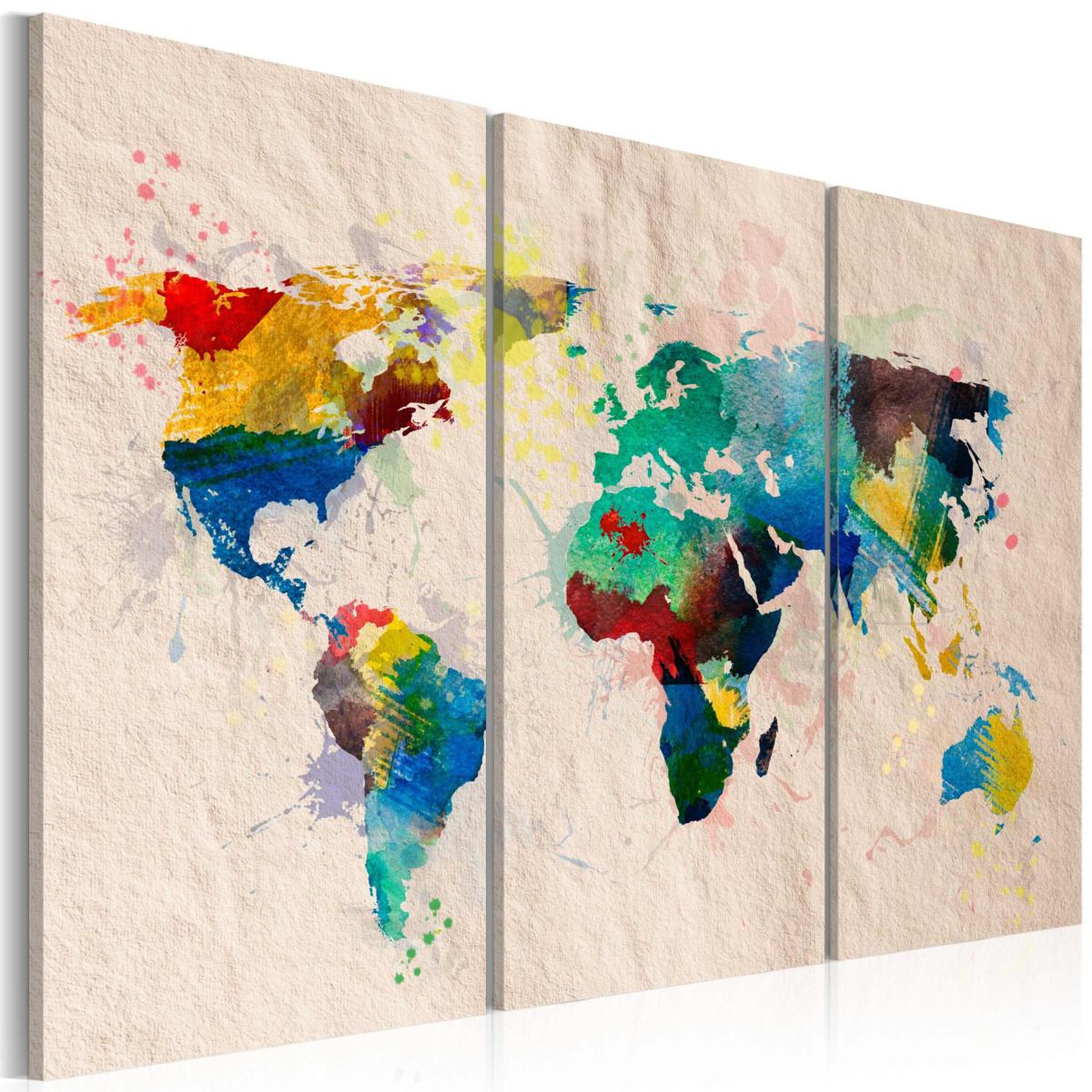 Paris Prix Tableau imprimé 3 panneaux  monde de couleurs. Coloris disponibles : Multicolore