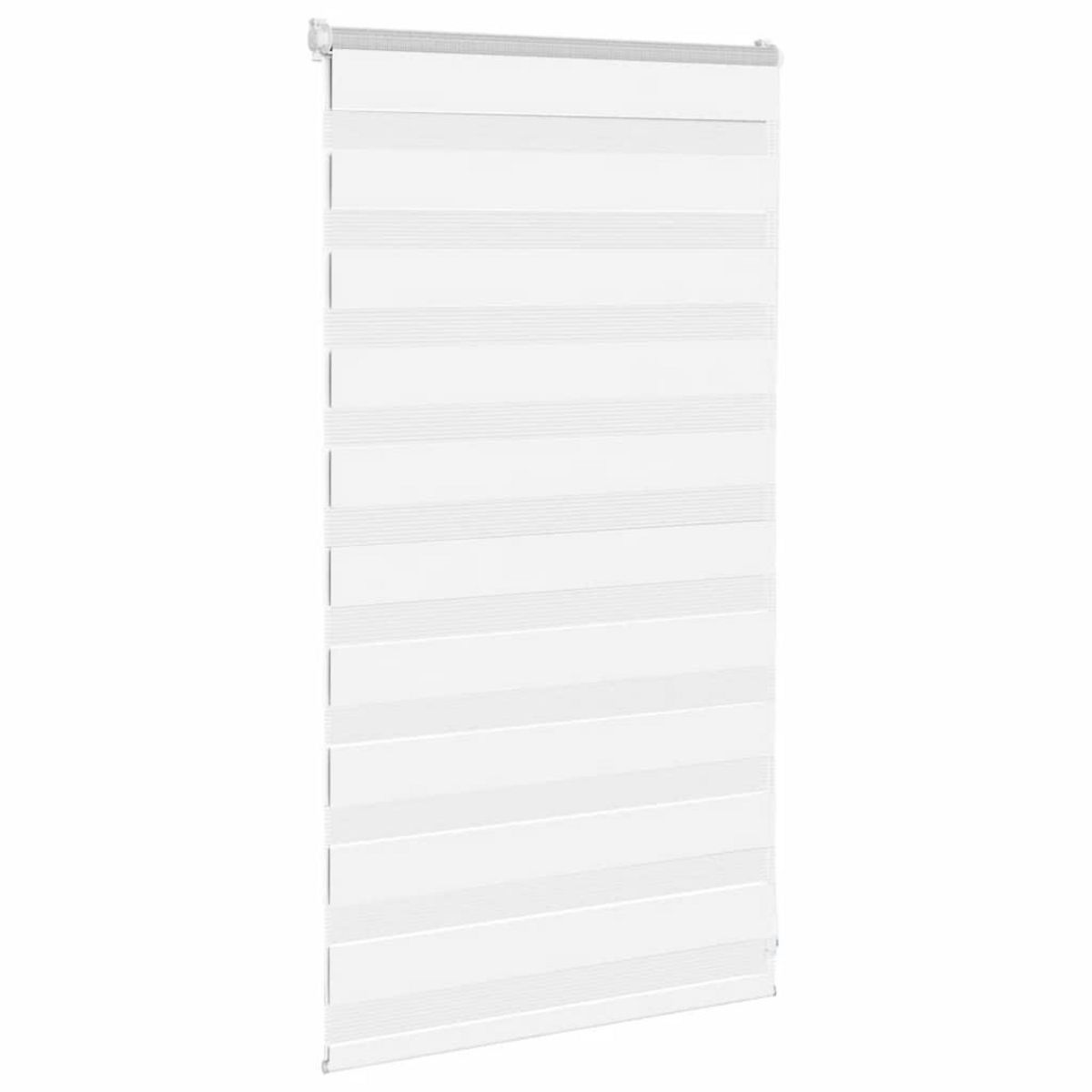 VIDAXL Store zebre blanc 85x100 cm largeur du tissu 80,9 cm polyester