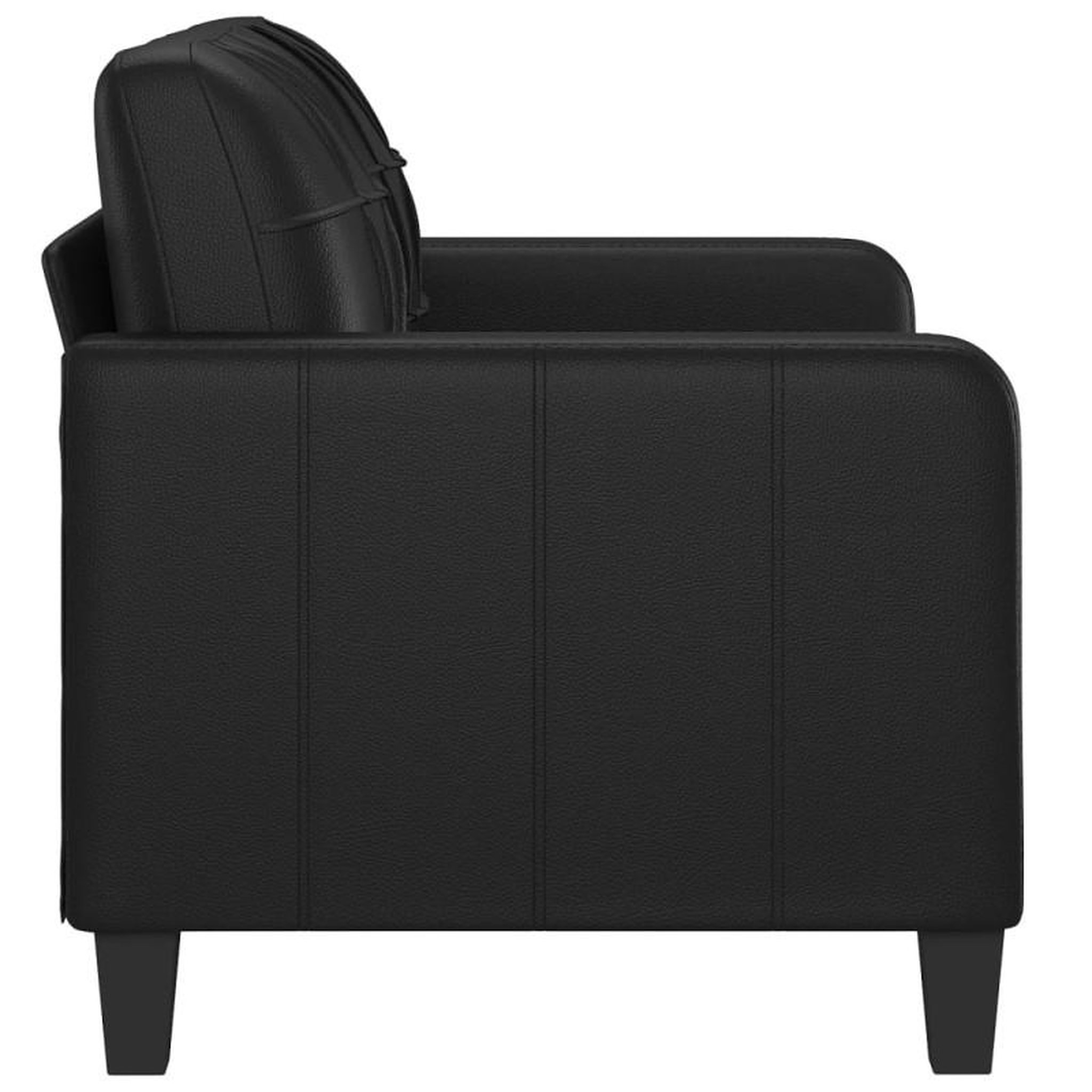 Voir la diapositive 4 : VIDAXL Canapé à 2 places Noir 120 cm Similicuir