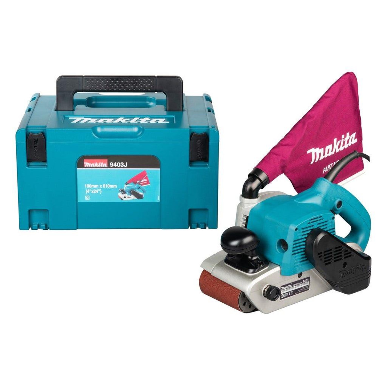 Ponceuse à Bande MAKITA 9403J – 1200 W, 100 x 610 mm, Aspiration 360° - vue 5
