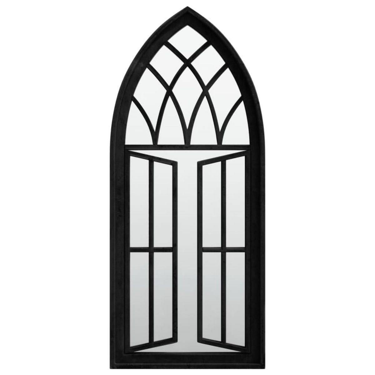 VIDAXL Miroir de jardin Noir 70x30 cm Fer pour utilisation exterieure