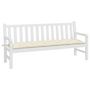 Voir la diapositive 3 : VIDAXL Coussin de banc de jardin blanc creme 180x50x7 cm tissu oxford
