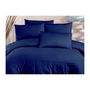 Voir la diapositive 4 : GENERIQUE Parure de lit - 1 housse de couette 220 x 240 cm + 2 taies d'oreiller 60 x 60 cm - 80% coton, 20% polyester - Bleu
