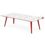 Voir la diapositive 4 : Paris Prix Table Basse 2 Covers  Texture  120cm Rouge