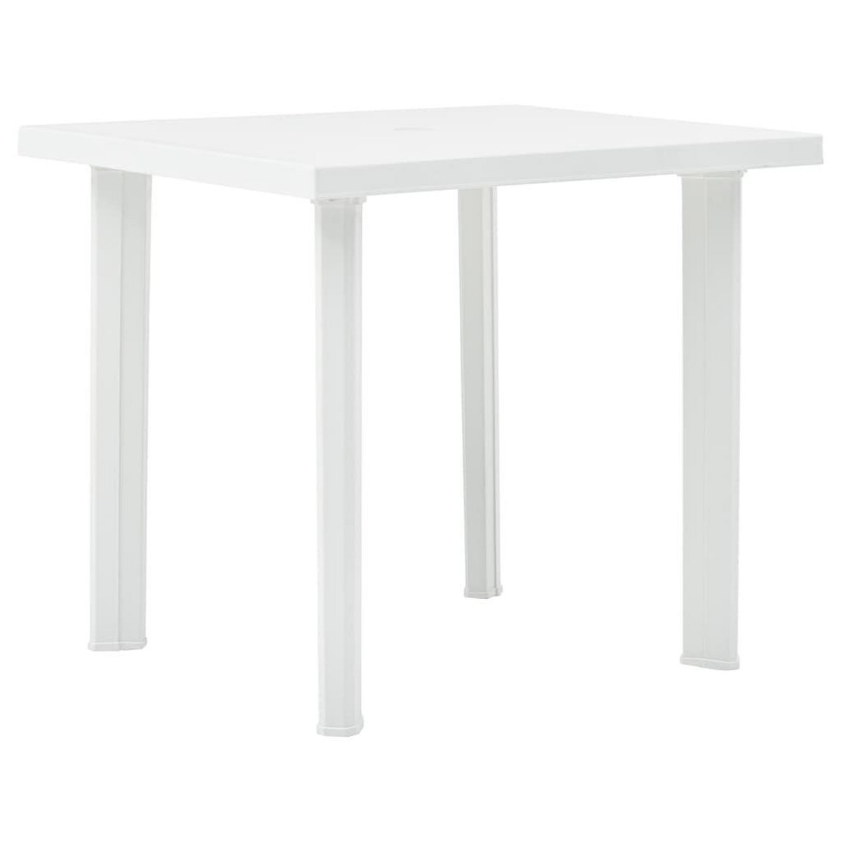 VIDAXL Table de jardin Blanc 80x75x72 cm Plastique