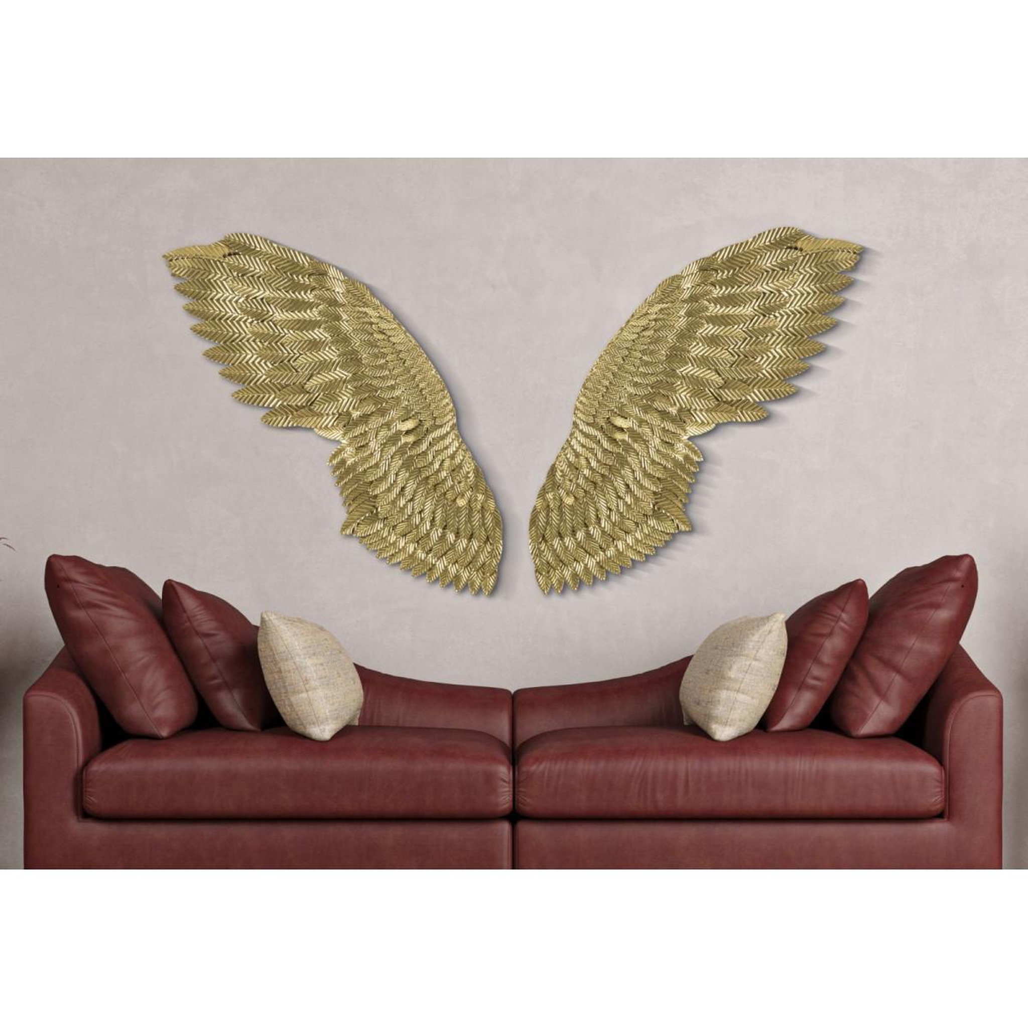 Voir la diapositive 5 : Paris Prix Paire d'ailes en métal  super  146cm or