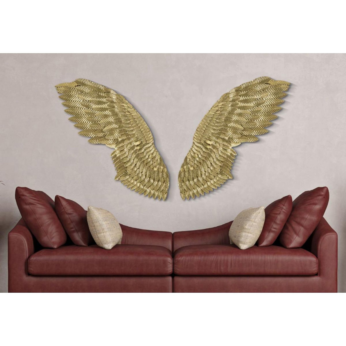 Paris Prix Paire d'Ailes en Métal  Super  146cm Or