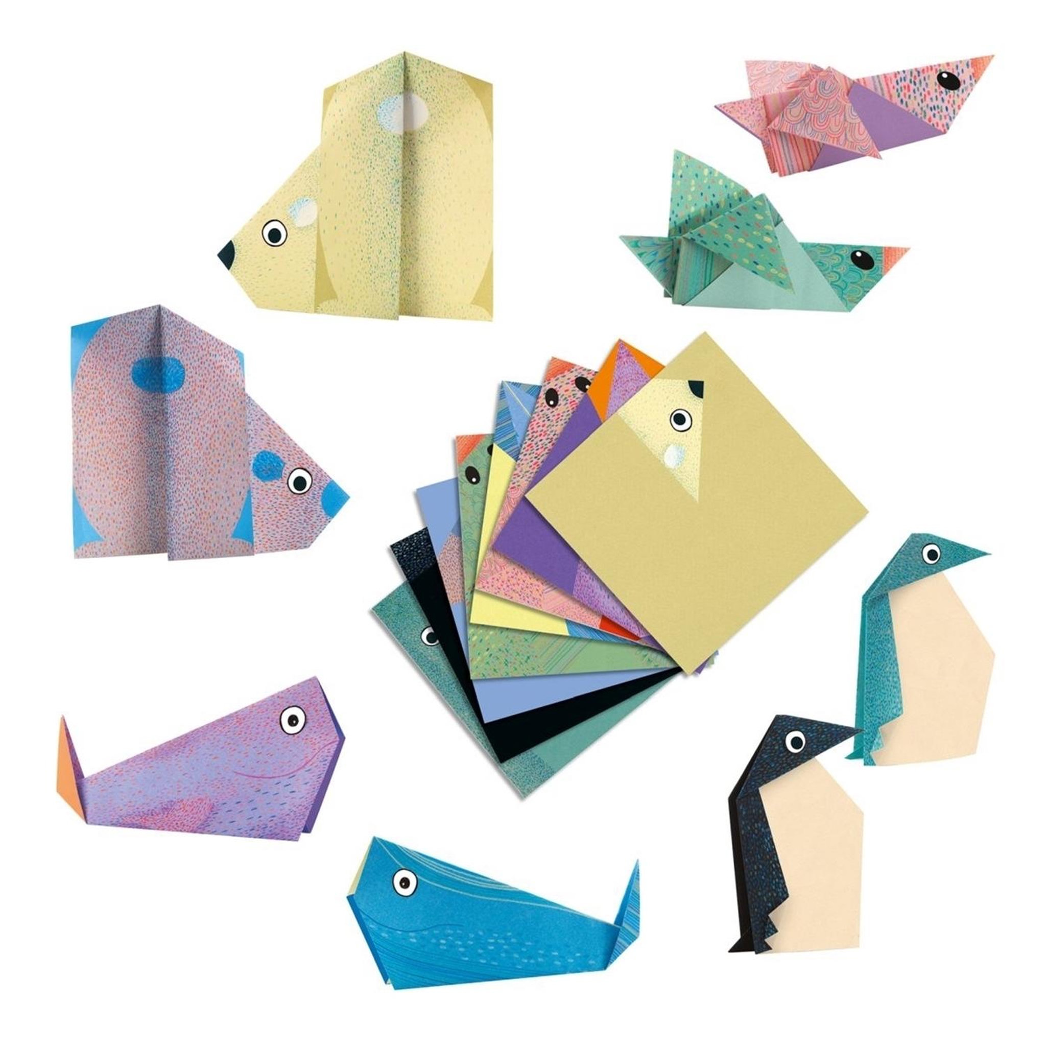 Voir la diapositive 2 : Djeco Origami les animaux polaires