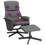Voir la diapositive 2 : VIDAXL Fauteuil de massage inclinable et repose-pieds gris fonce tissu