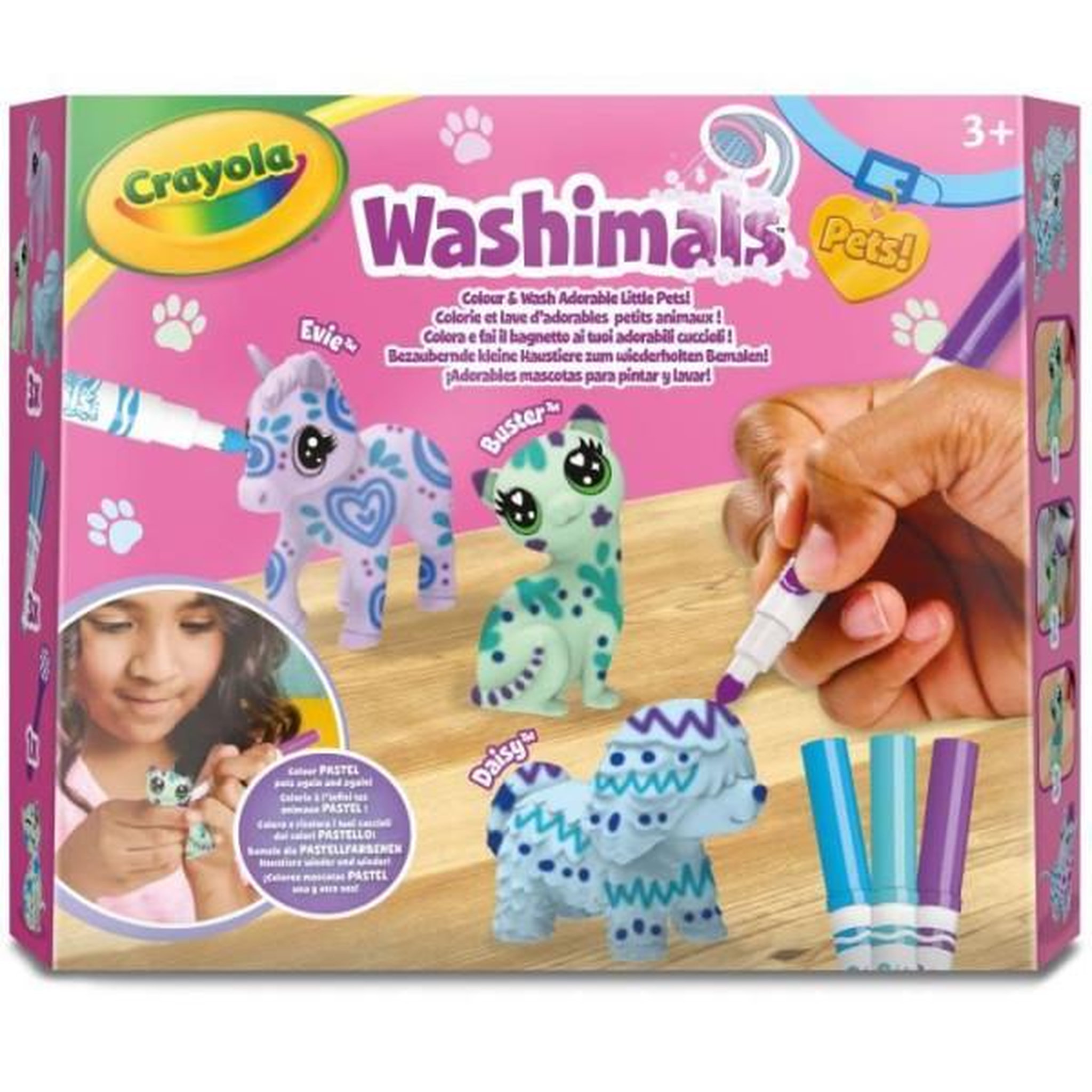 Voir la diapositive 2 : Crayola Jeu créatif - crayola - washimals - 3 animaux pastel - pour enfants a partir de 3 ans - mixte
