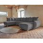 Voir la diapositive 5 : BEST MOBILIER Lena - canapé d'angle panoramique convertible - avec coffre - 7 places - gauche