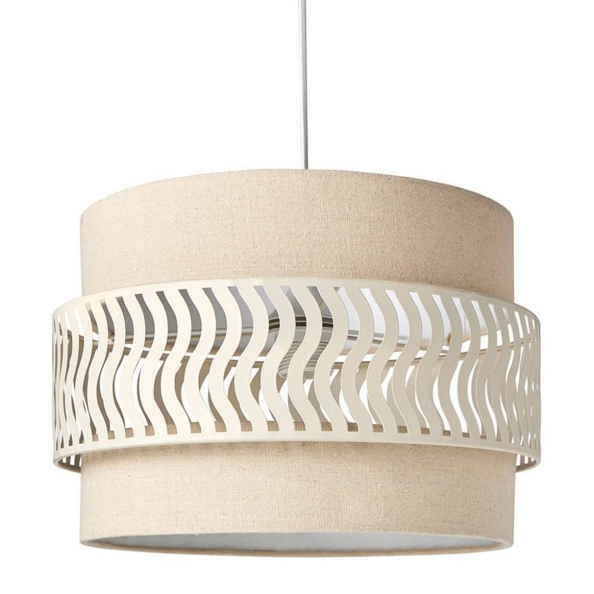OSTARIA Suspension lin et métal diamètre 34cm