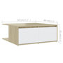 Voir la diapositive 6 : VIDAXL Table basse blanc et chene sonoma 80x80x31 cm bois d'ingenierie