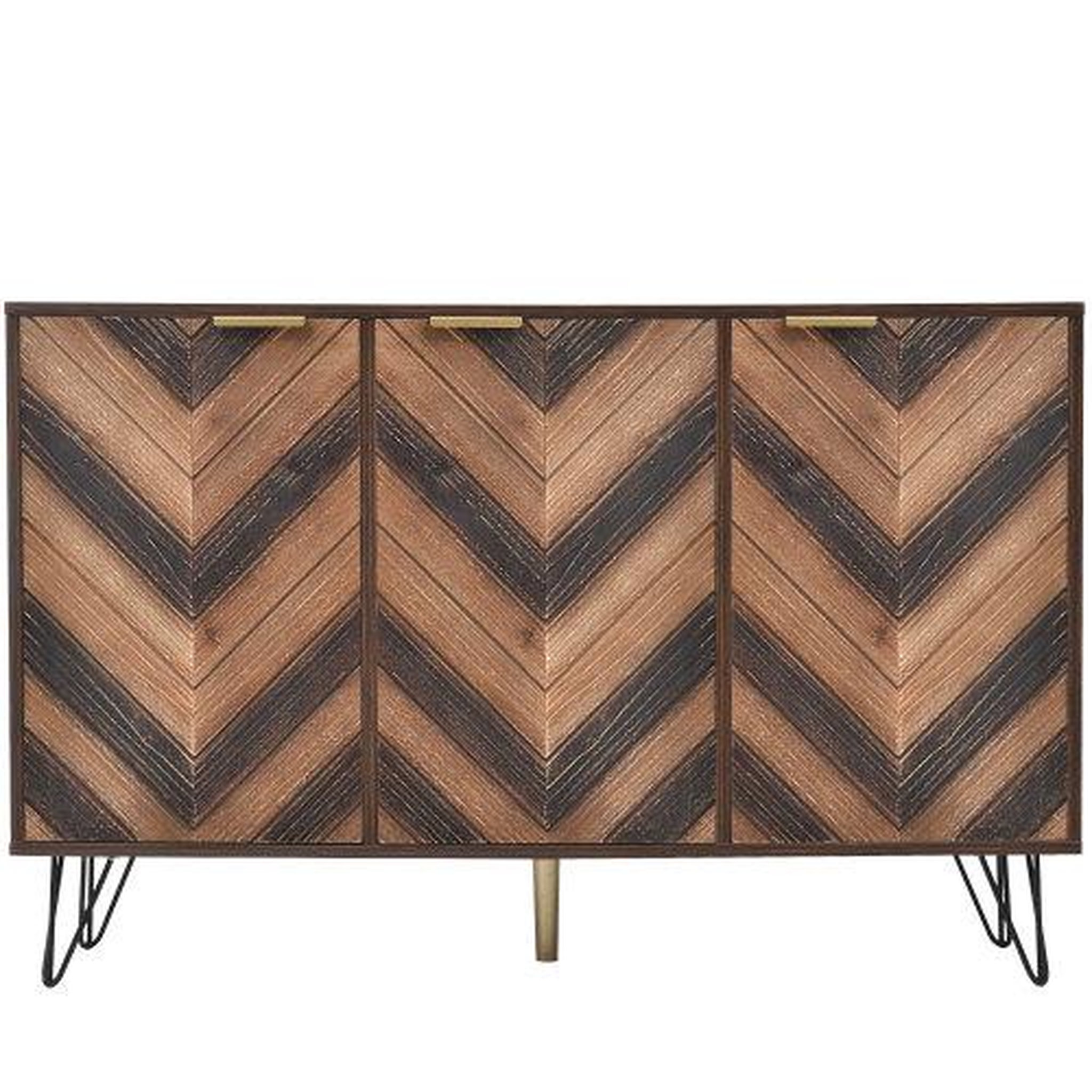 MERAX Buffet 3 porte(s) 0 tiroir(s) - 120 cm naturel panneau de particules