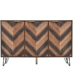 MERAX Buffet 3 porte(s) 0 tiroir(s) - 120 cm naturel panneau de particules