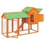 Voir la diapositive 4 : VIDAXL Poulailler marron 193x65x117 cm bois massif de pin