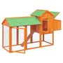 Voir la diapositive 4 : VIDAXL Poulailler marron 193x65x117 cm bois massif de pin