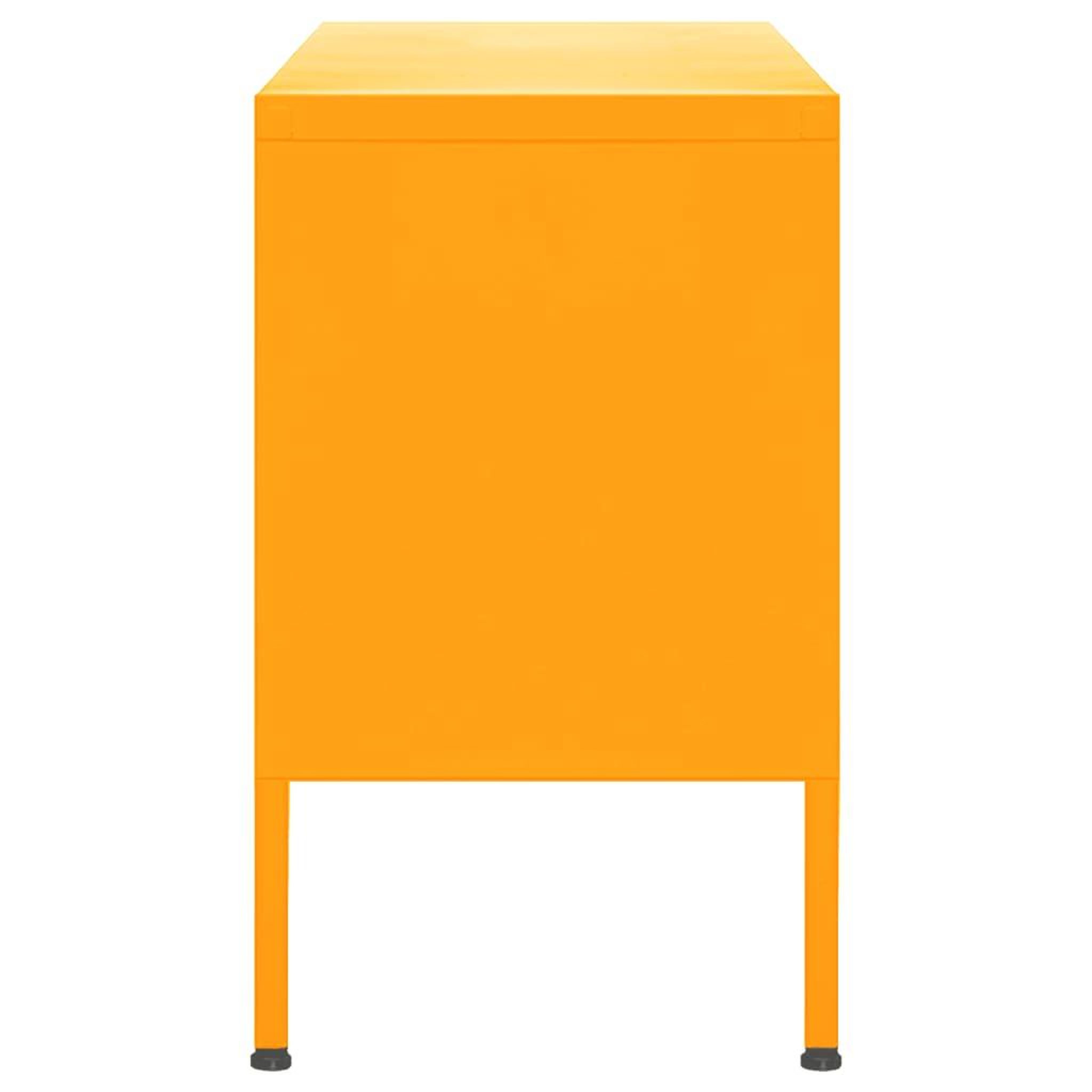 Voir la diapositive 4 : VIDAXL Meuble TV Jaune moutarde 105x35x50 cm Acier