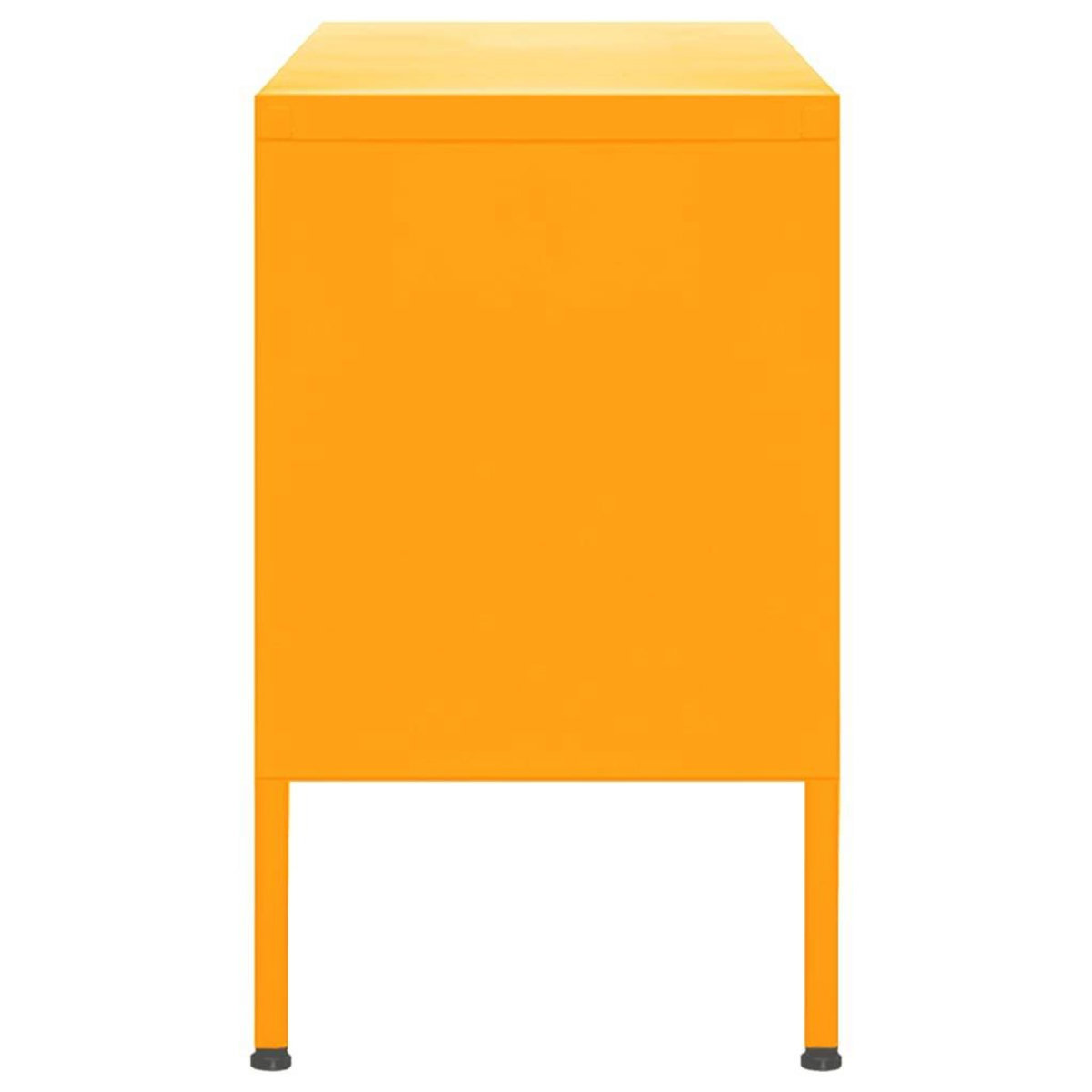 VIDAXL Meuble TV Jaune moutarde 105x35x50 cm Acier