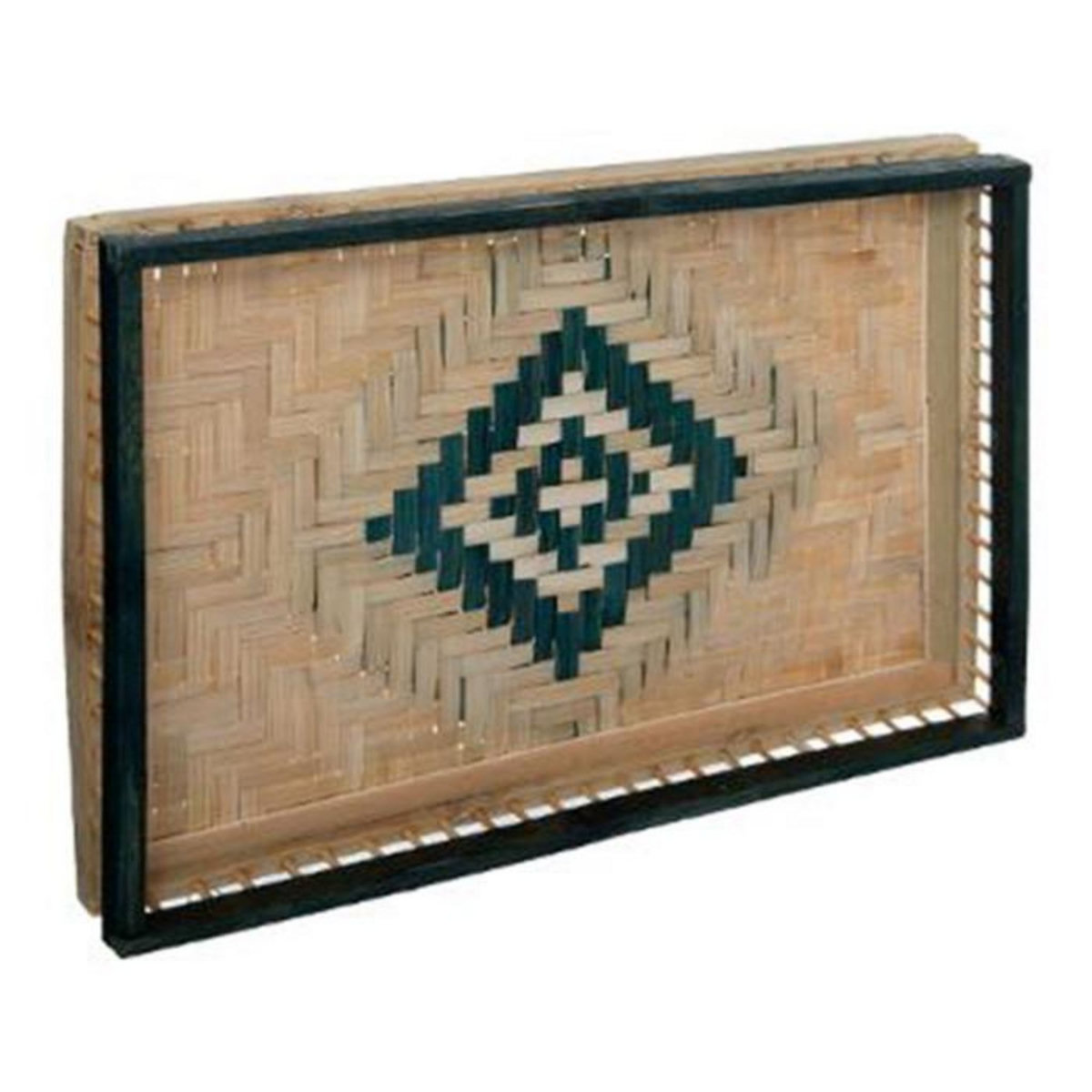 ATMOSPHERA Lot de 2 Plateaux en Bambou  Hacienda  40cm Naturel