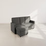 Voir la diapositive 6 : BEST MOBILIER Meiya - canapé d'angle réversible 4 places convertible avec coffre en tissu