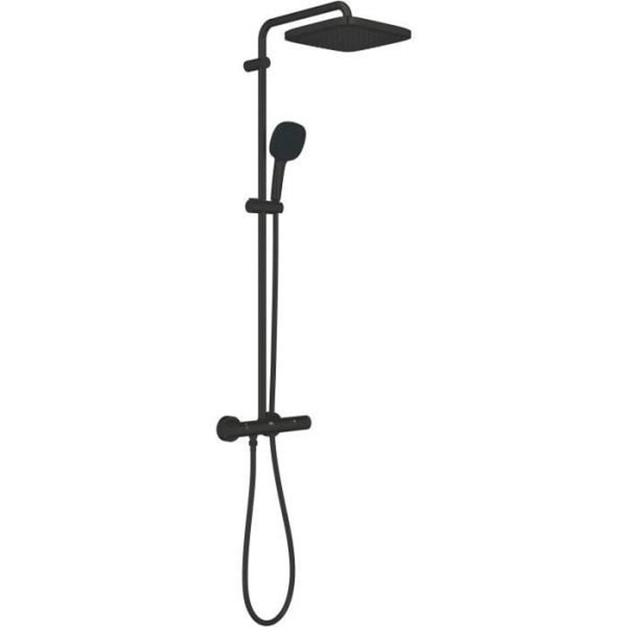 Grohe Colonne de douche avec mitigeur thermostatique - economie d'eau - grohe vitalio comfort 250 - noir mat - 266962431