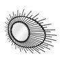 Voir la diapositive 3 : Paris Prix Miroir Mural Design en Rotin  Aina  58cm Noir