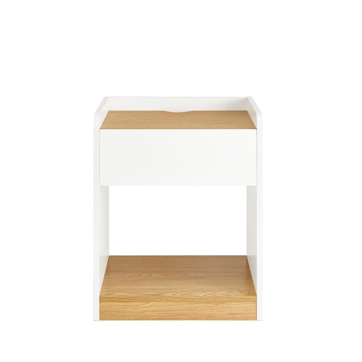 SOBUY SoBuy - Table De Chevet à un tiroir - Blanc - 42x40x55cm - Minimaliste - FBT128-NW